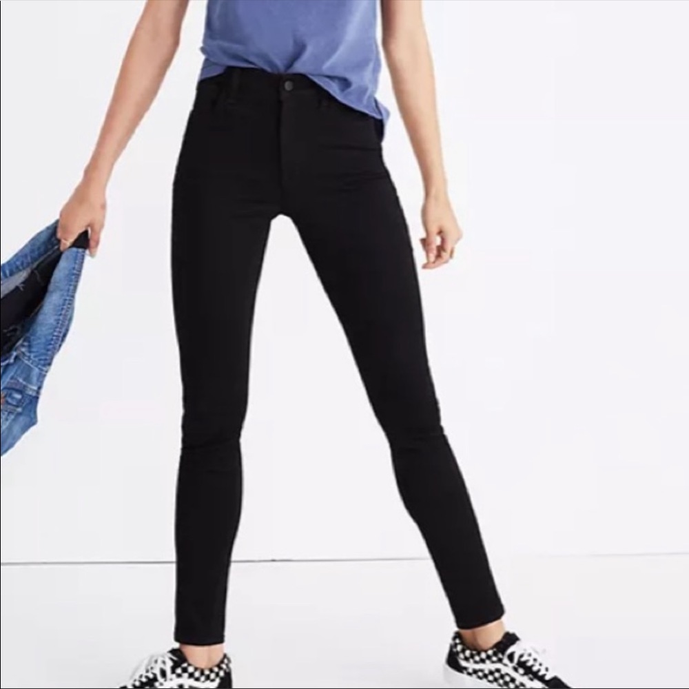Madewell Road Tripper High Rise Black Skinny Jeans size 31
